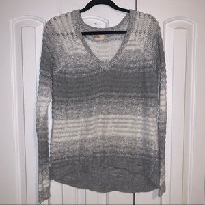 Hollister Gray & White Sweater